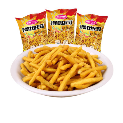 满地可品牌官方虾味条膨化零食