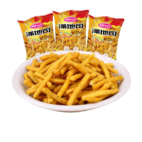 满地可品牌官方虾味条膨化零食