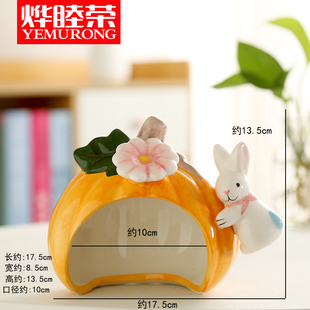 烨睦荣陶瓷窝无底南瓜寄居蟹守宫角蛙六角恐龙产卵洞窝小鱼躲避屋
