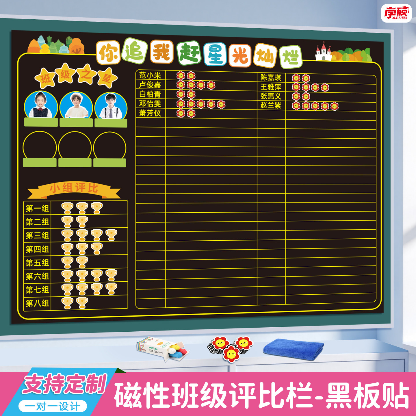 可定制班级评比栏墙贴