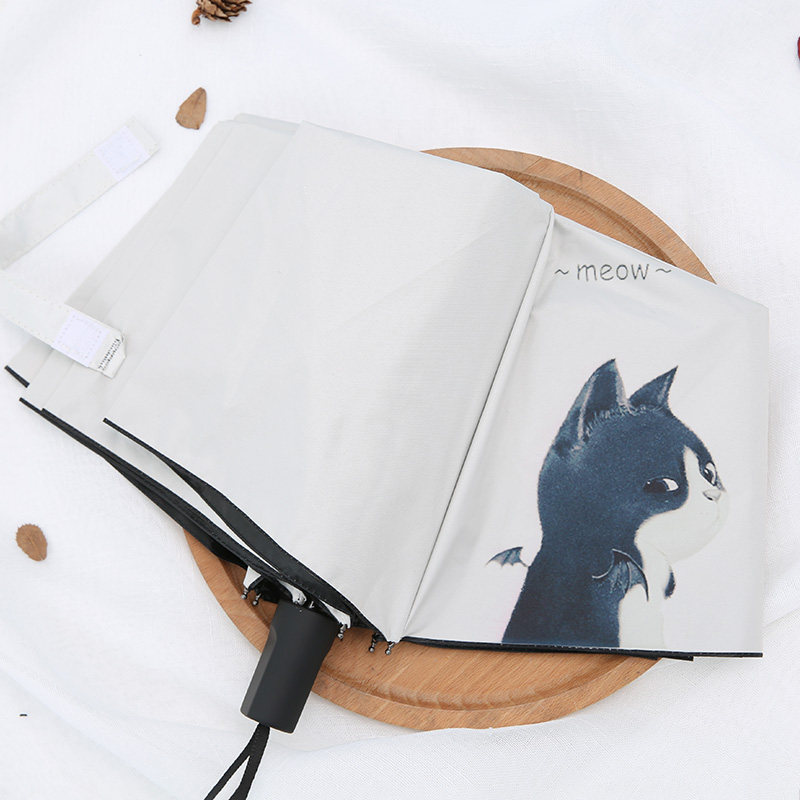 六号公寓 原创卡通折叠雨伞女 晴雨两用可爱三折遮阳伞情侣太阳伞|msdalam kategori rumah harian, payung/gear hujan/Rain/Lembap-bukti, payung - dari Buy2taobao.com untuk memberikan perkhidmatan ejen Taobao profesional membeli