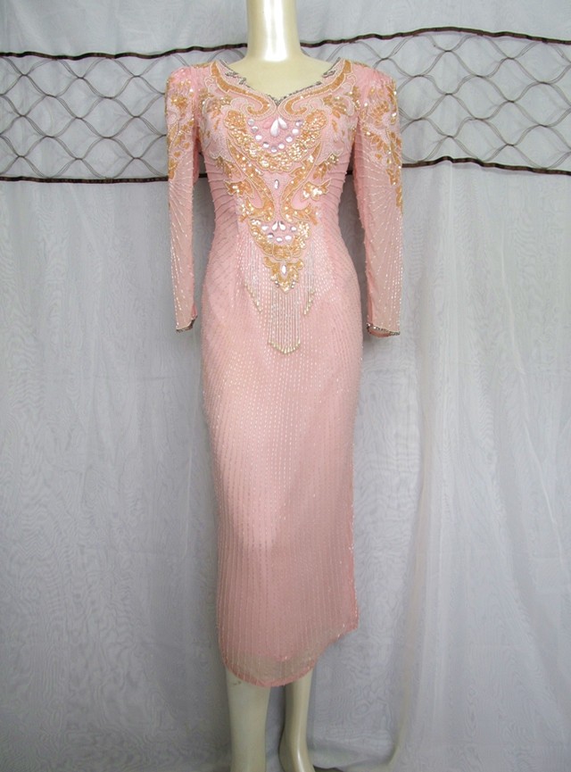 魅惑实拍意大利原单重工真丝手工流苏钉珠复古修身晚宴礼服连衣裙,女装/女士精品,礼服/晚装,淘宝优惠券,粉丝福利购,淘宝优惠卷