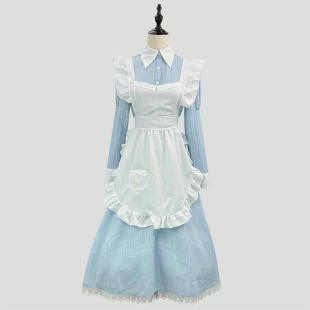 新款可日常传统英式女佣长裙女仆装伪娘日系制服