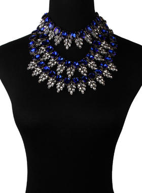 其他短款多层项链奢华蓝水项链