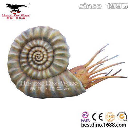 仿真海洋生物仿真海螺菊石自然博物馆机械电动模型机模摆件