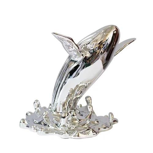 不锈钢雕塑摆件定制抽象创意金属户外景观动物园林人物大型玻璃