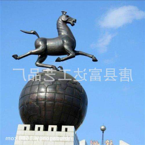 阿波罗战车城市动物户外金属雕塑铸铜奔腾马拉车马踏飞燕唐马立马