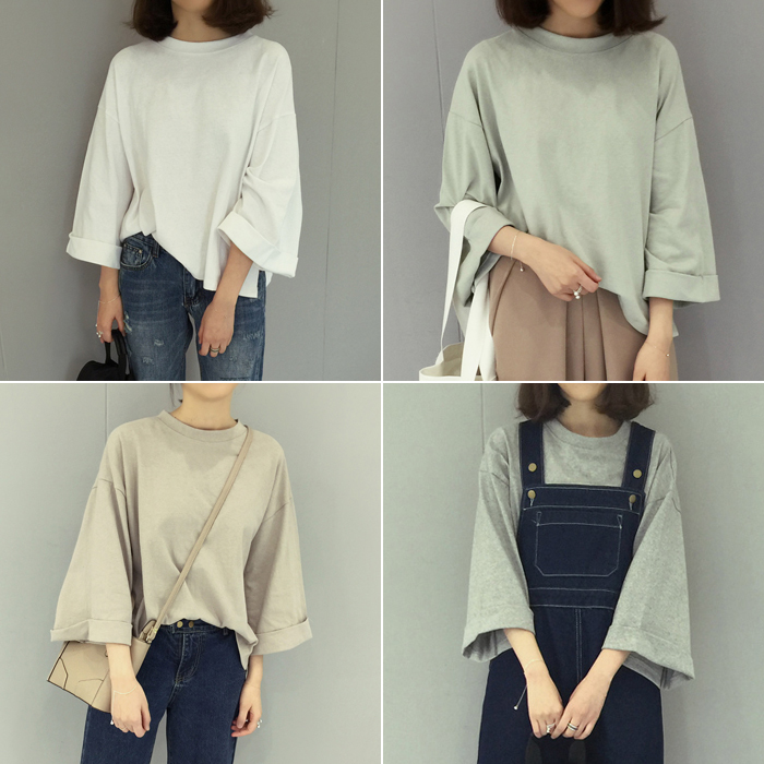 大码2019bf宽松夏装打底衫半袖t恤女女士中长袖字母纯色学生气质|ruв категории Женская одежда, футболка - от Buy2taobao.com для оказания профессиональной услуги покупки агента Taobao