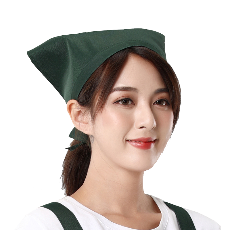 围裙套装饭店女服务员三角巾工作帽子厨房餐厅餐饮包头巾定制LOGO