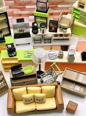 Dollhouse娃娃屋微缩仿真迷你家具DIY客厅便利店奶茶店场景模型