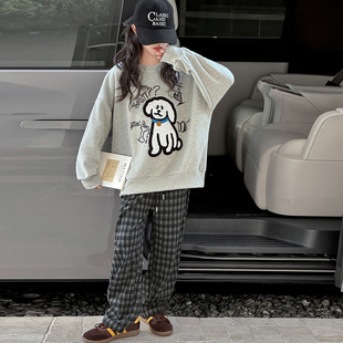女童卫衣套装春秋款2026新款洋气儿童春季韩系穿搭女孩超好看衣服