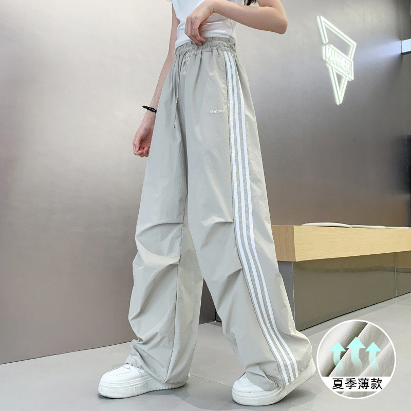 女童裤子夏季薄款2026新款儿童冰感速干运动长裤初中生夏天防蚊裤 - 实物图
