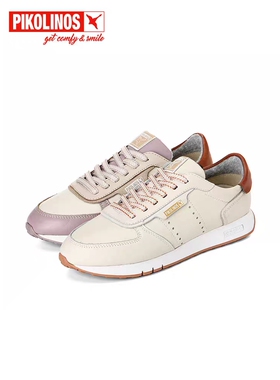 Pikolinos派高雁春季擦色牛皮圆头深口休闲单鞋PS220402