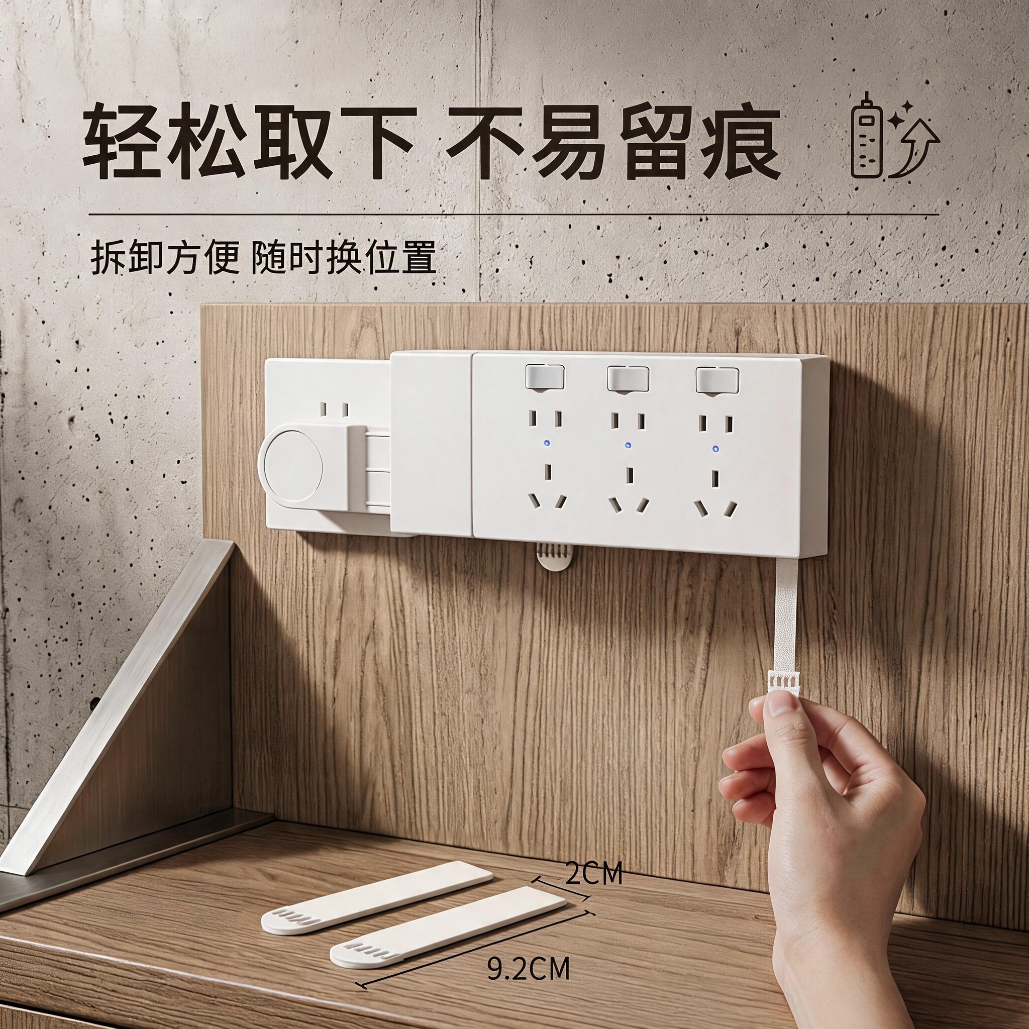 小白扩展插座免接线转换器大功率插板排插多功能接线板拓展式插座