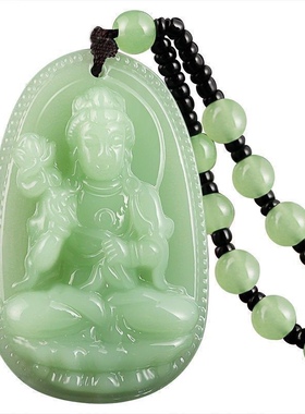 十二生肖八大守护神男女项链仿玉护身吊坠挂绳本命佛年转运珠项链