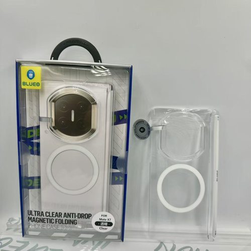 蓝猩适用于华为matex7中轴保护透明磁吸壳手机壳x5荣耀MagicV3中轴磁吸三星Fold6透明折叠x6壳0透中轴保护壳