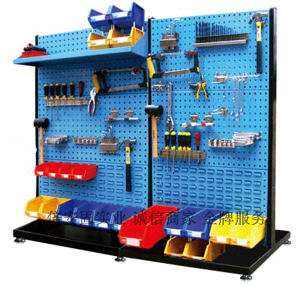 五金工具架 方孔挂板 物料架 移动工具挂架 汽保展示架 置物架