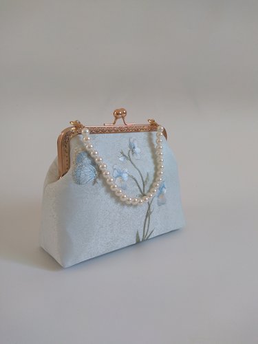 复古珍珠流苏成品汉服旗袍口金包