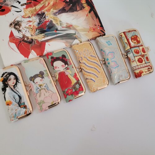 原创宋锦印章收纳制零钱包牙线包创可贴耳线包包挂件迷你口金包