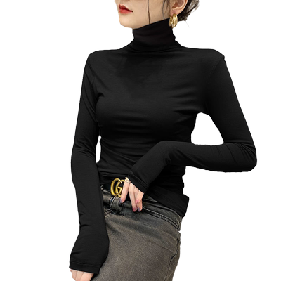 莫代尔高领打底衫女秋冬内搭2024