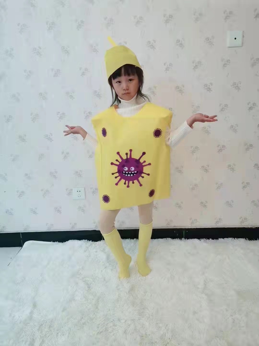 儿童牙细菌大战演出服幼儿园牙齿大作战表演服装病毒牙刷演出道具