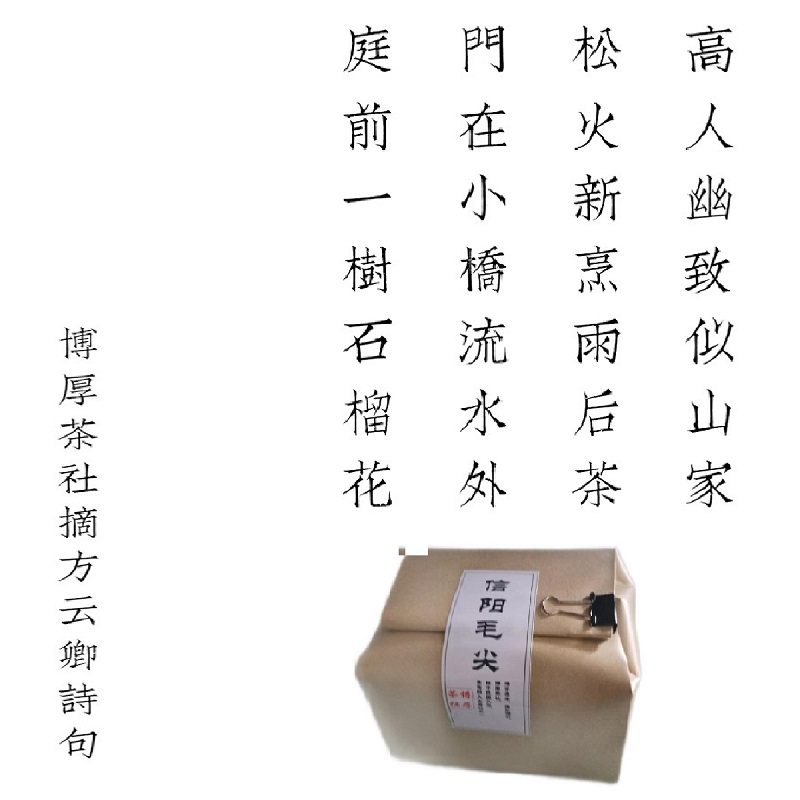 松烹雨后2026纸袋【博厚茶社】信阳毛尖半斤包邮自饮源产地老字号