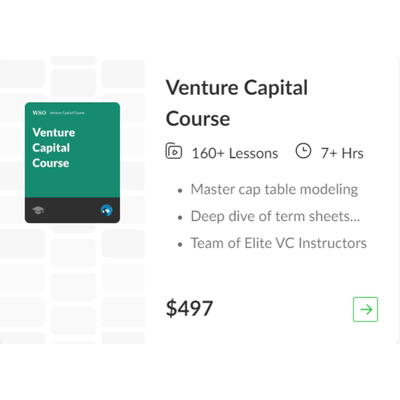 Wall Street Oasis Venture Capital Course WSO风险投资VC课程