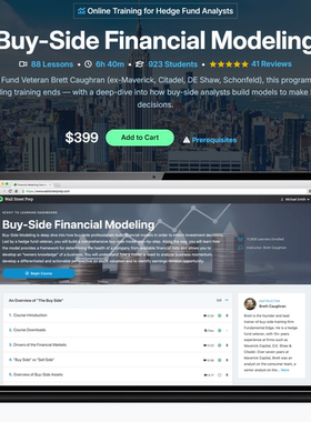 WSP买方金融模型Buy-side Financial Modeling Hedge Fund基金