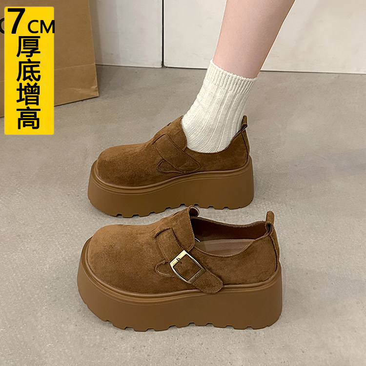 厚底增高7CM小个子勃肯鞋女鞋子