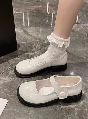 初中生小学生白黑色小皮鞋日系少女孩校服礼仪公主鞋合唱表演出鞋