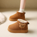 雪地靴女2025年新款冬季卡通学生短靴女加绒加厚棉靴皮毛一体棉鞋