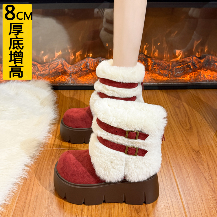 厚底小个子雪地靴女冬季加绒加厚