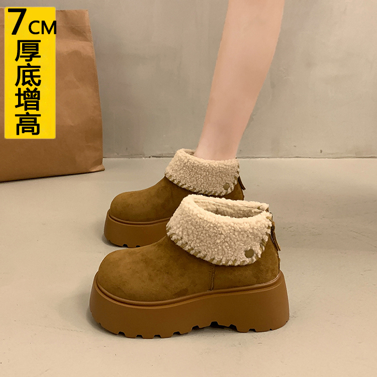 小个子勃肯雪地靴女冬季加绒加厚