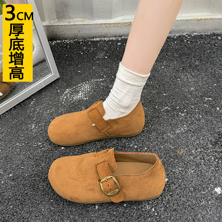 厚底内增高勃肯鞋女鞋子2025新款