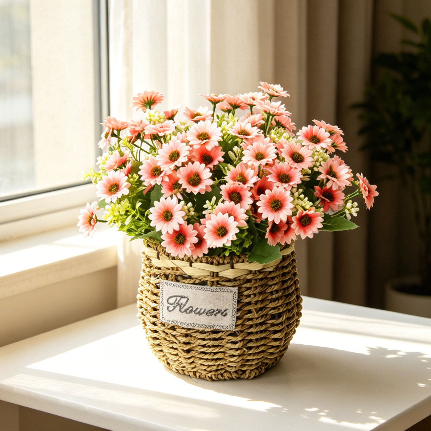 假花仿真花束摆设花艺装饰花客厅摆件星星雏菊花创意插花花蓝室内