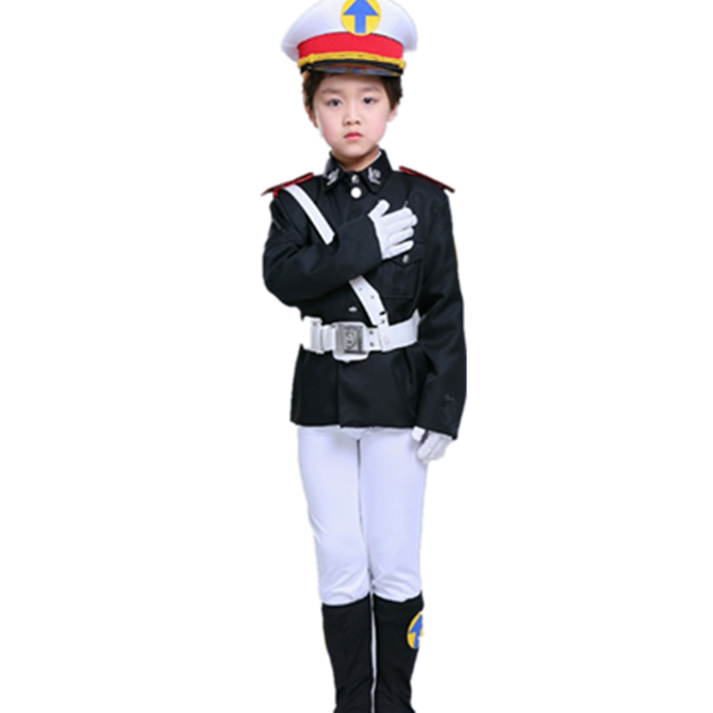 萬圣節(jié)黑貓警長衣服兒童cospaly兒童黑貓警長服裝幼兒園演出服