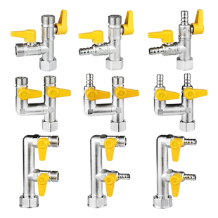 4分活接三通四通燃气阀门全铜燃气表天然气开关球阀一分二路三路