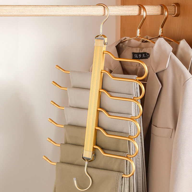 折叠裤架家用多功能挂裤子衣架专用多层裤挂衣柜魔术裤夹收纳神器,收纳整理,裤/裙架,淘宝优惠券,粉丝福利购,淘宝优惠卷