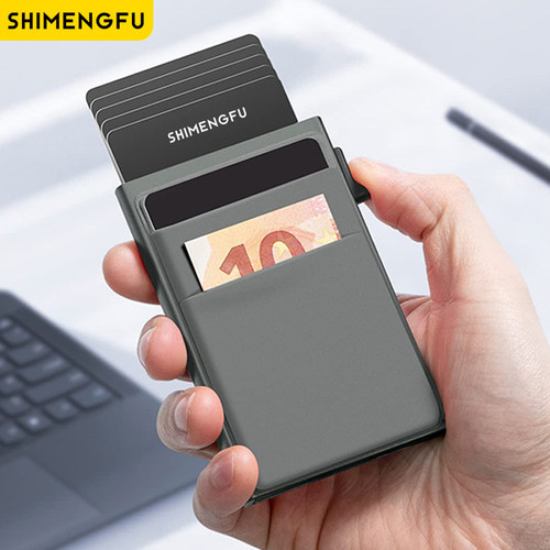 高档侧推防消磁自动弹出式卡包