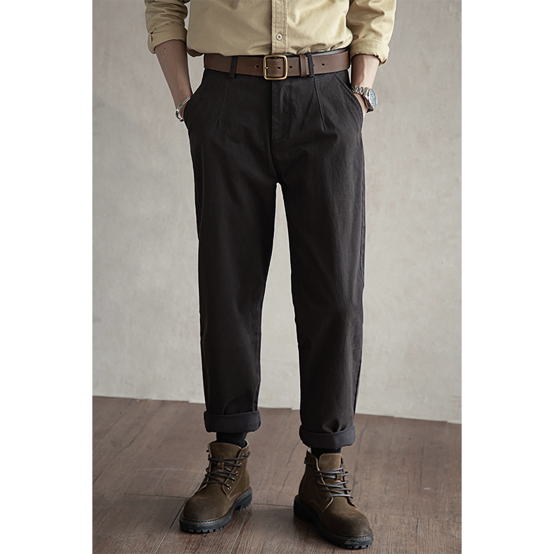 WooenRetro经典锥形休闲裤