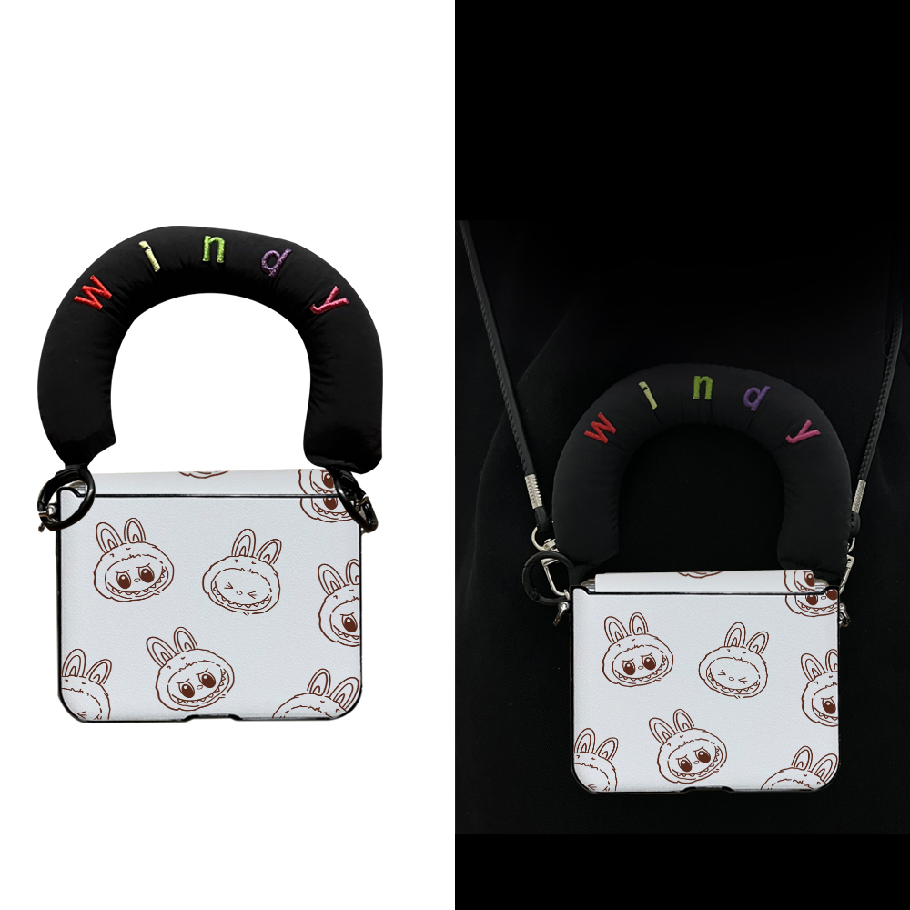 怪兽头像适用华为Purax手机壳OPPON3flip中轴保护小米Mixflip2铰链全包华为Pocket2挂绳三星Zflip7支架