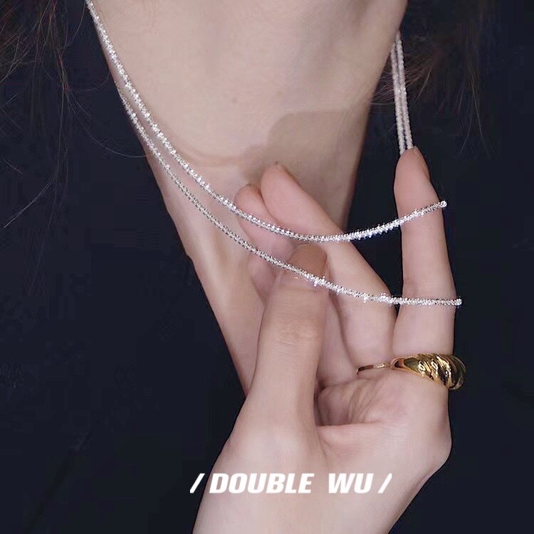 小众设计感百搭闪光锁骨链网红