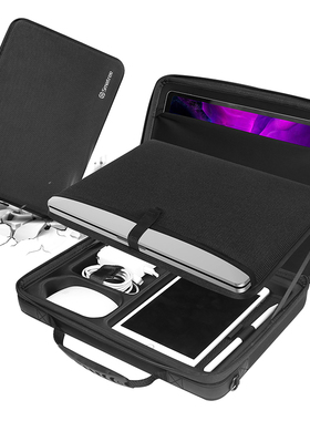 Smatree适用2023款MacBookpro14寸16英寸ipad电脑包手提单肩背包