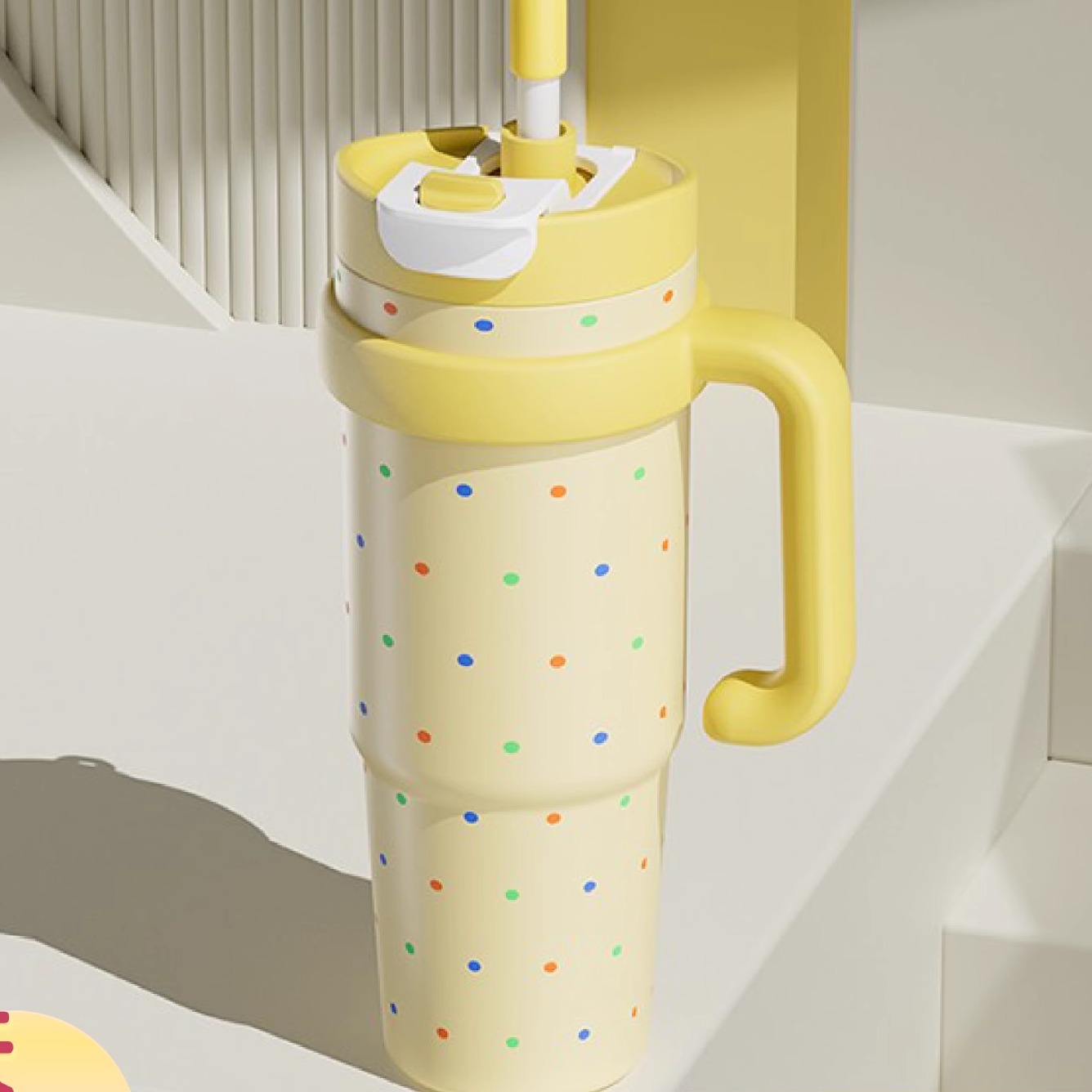 简约大容量带手柄巨无霸保温杯316双饮冰霸杯高颜值男女吸管水壶