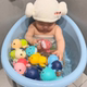 宝宝洗澡戏水玩具可啃咬不进水男女孩儿童小黄鸭小乌龟游泳池玩具