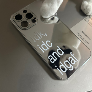 I dont Know英文文案恶搞透明tpu软壳iPhone17华为mate70pura80文案vivo小米oppo全包镜头保护套简约手机壳