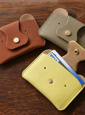 日系可爱小熊卡包女式超薄小巧证件包特斯拉卡片保护套身份证卡套