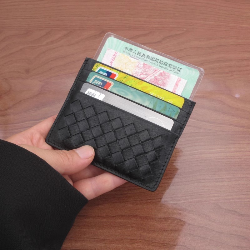 真皮编织卡包卡片收纳包卡夹卡套证件男女超薄小巧双面卡位一片式