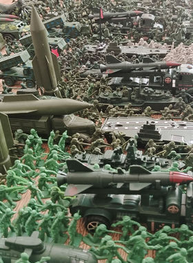 兵人专区军事模型兵人士兵打仗塑料小人玩具坦克战车航母战机大炮