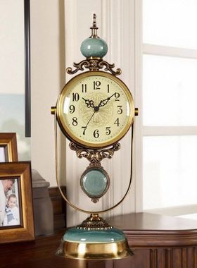 Retro living room desktop decoration silent table clock